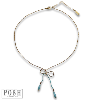 Whimsical bow pendant necklace