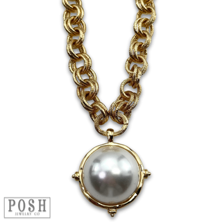 Pearl bead pendant necklace
