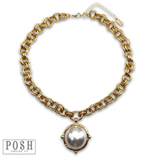 Pearl bead pendant necklace