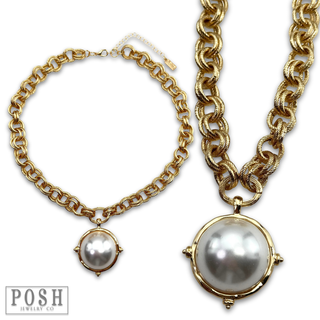 Pearl bead pendant necklace