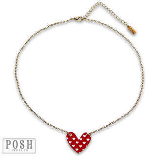 Heart charm necklace