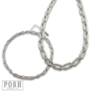 Chunky textured chain necklace