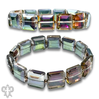 Faceted square bead bracelet - LC