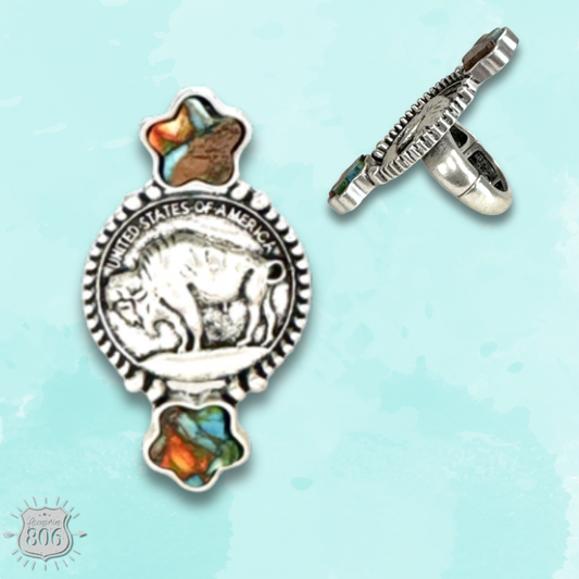 Buffalo nickel ring
