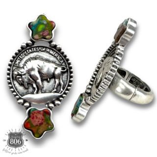 Buffalo nickel ring