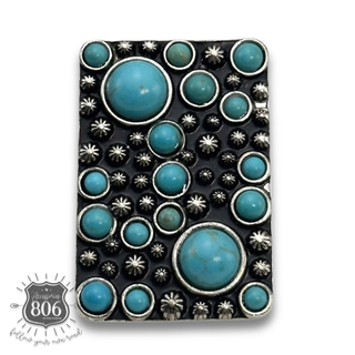 Western burnished rectangle ring