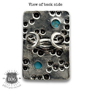 Western burnished rectangle ring