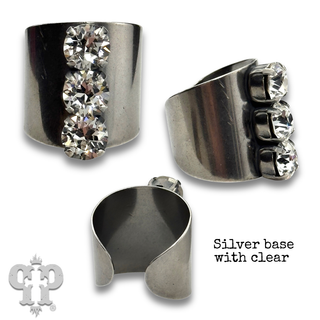 Statement ring with crystals from Swarovski®