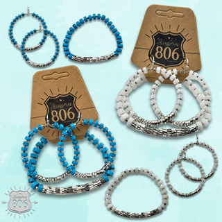 Earrings and bracelet set