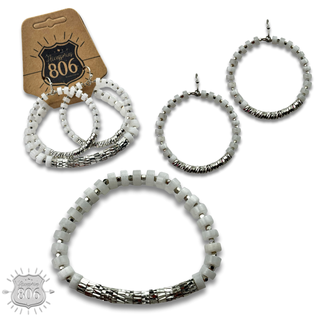 Earrings and bracelet set