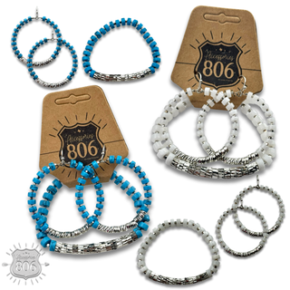 Earrings and bracelet set