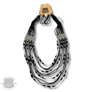 Seed bead multi-strand necklace set