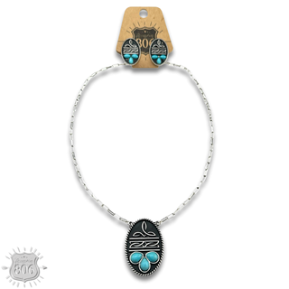 Boot stitch necklace and earring set