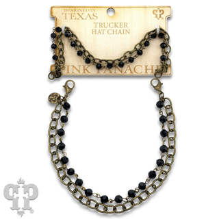 Trucker hat double chain decoration