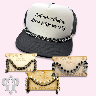 Trucker hat double chain decoration