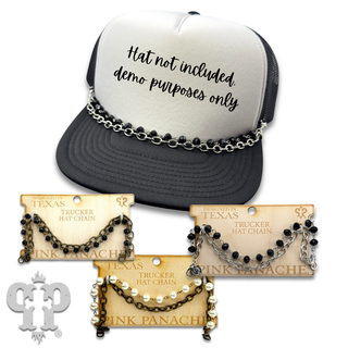 Trucker hat double chain decoration