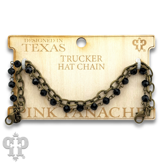 Trucker hat double chain decoration