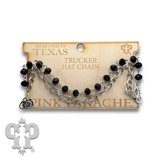 Trucker hat double chain decoration