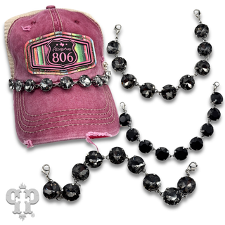 Large rhinestone trucker hat chain