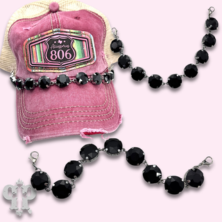 Large rhinestone trucker hat chain