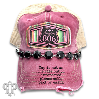 Large rhinestone trucker hat chain