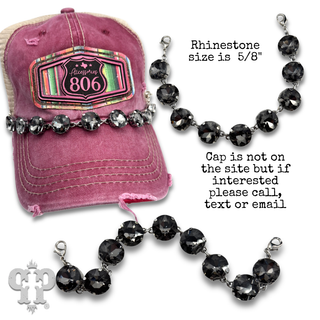 Large rhinestone trucker hat chain