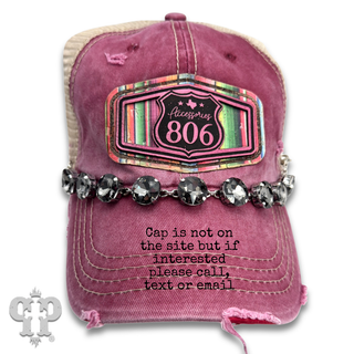 Large rhinestone trucker hat chain