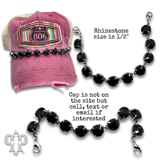 Small rhinestone trucker hat chain