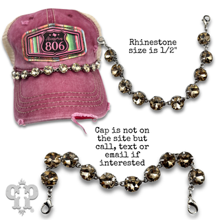 Small rhinestone trucker hat chain