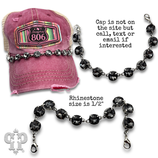 Small rhinestone trucker hat chain