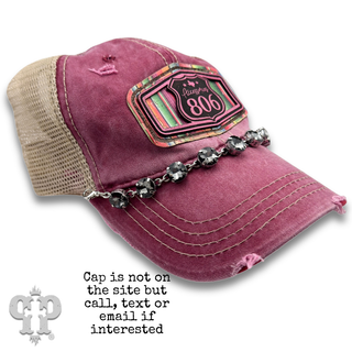 Small rhinestone trucker hat chain
