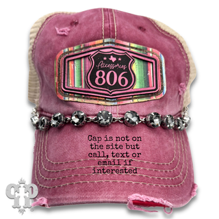 Small rhinestone trucker hat chain