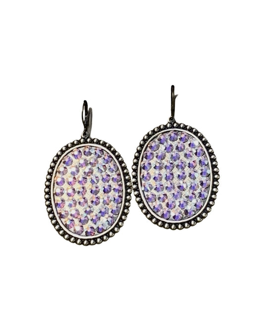 Austrian crystal medium oval earring