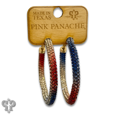 Patriotic ombre hoop earring