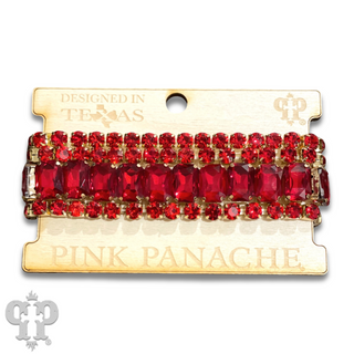 Four strand mixed rhinestone bracelet, two sizes