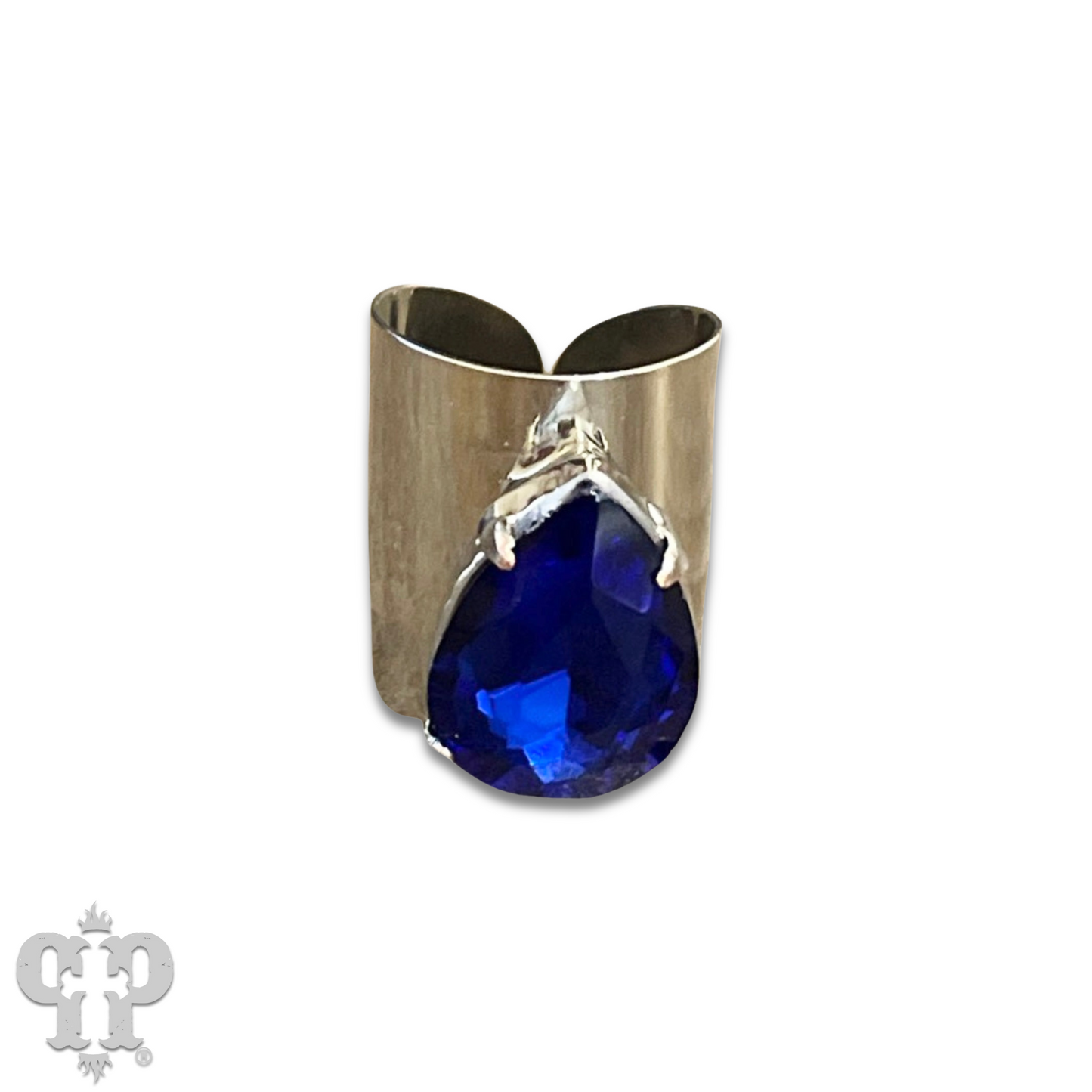Rhinestone teardrop adjustable base ring
