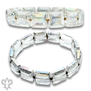 Faceted square bead bracelet - LC