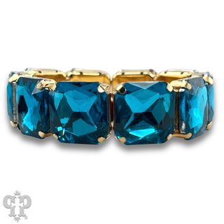 Square rhinestone stretch bracelet